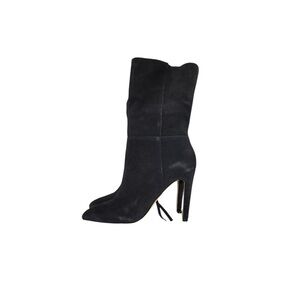 Neiman Marcus Elegant Black Suede Women's Tall Boots